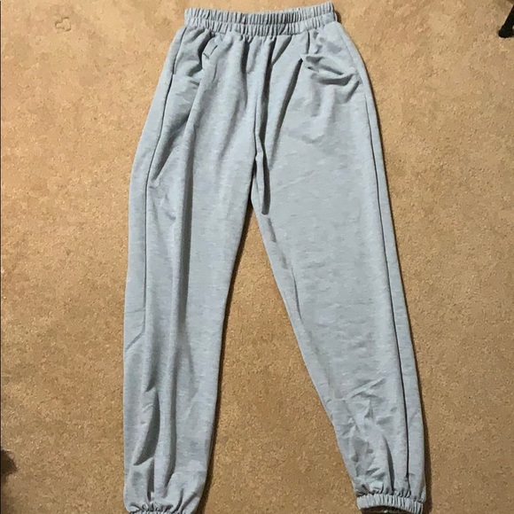 Solid Elastic Waist Sweatpants - Picture 1 of 6